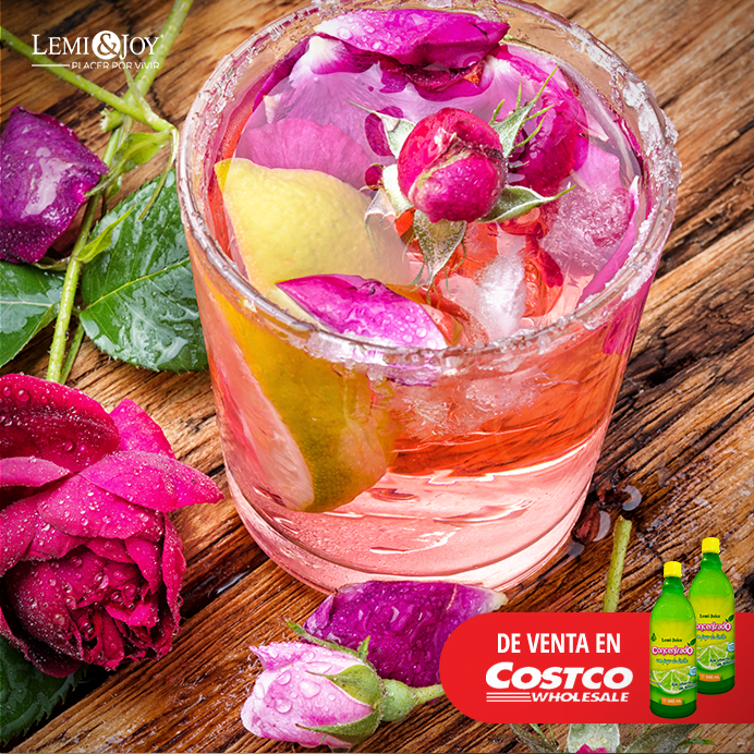 agua de rosas con cítricos