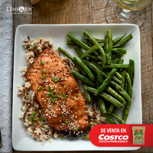 Salmón al horno con verduras